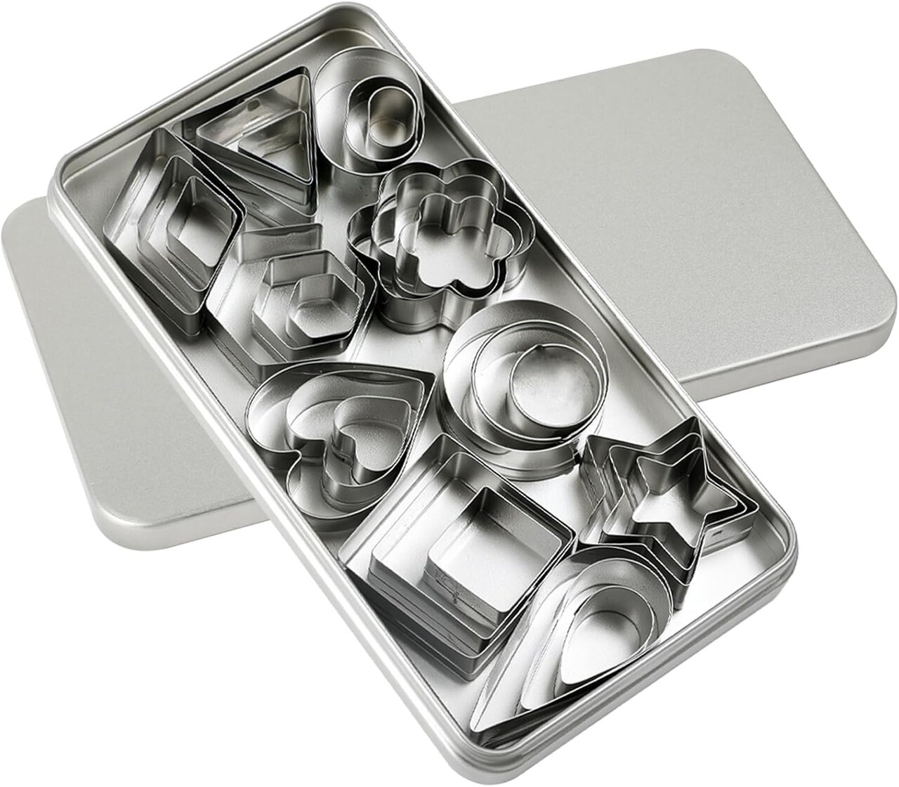 Stainless Steel Cookie Cutters Variety Pack with Box 30 Pieces